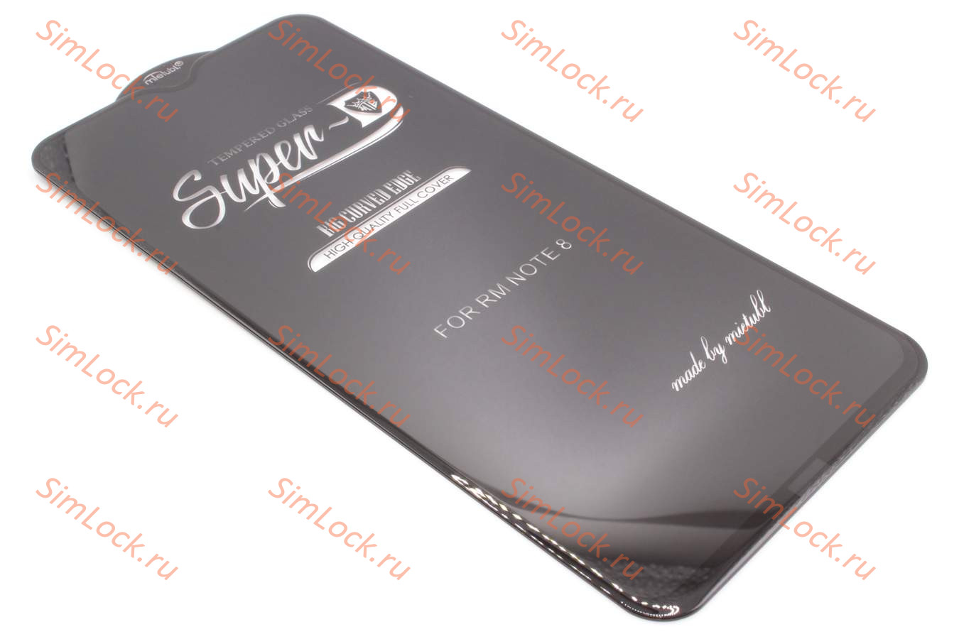 Защитное стекло Xiaomi Redmi Note 8, черное, MTB Super-D