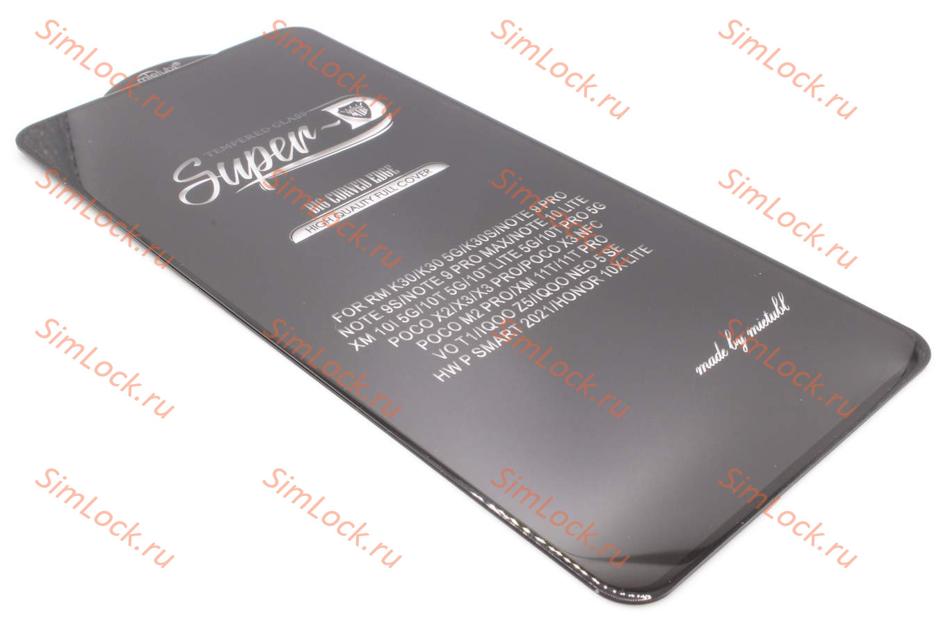 Защитное стекло Xiaomi Redmi Note 9S, 9 Pro, Poco X3 Pro, черное, MTB Super-D