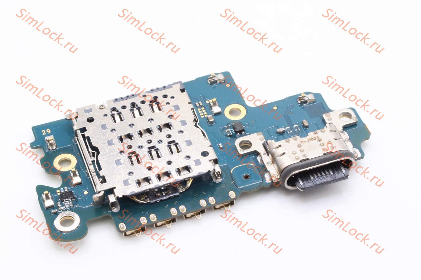 Нижняя плата (шлейф) Samsung A536E Galaxy A53 с разъемом зарядки и считывателем SIM, оригинал