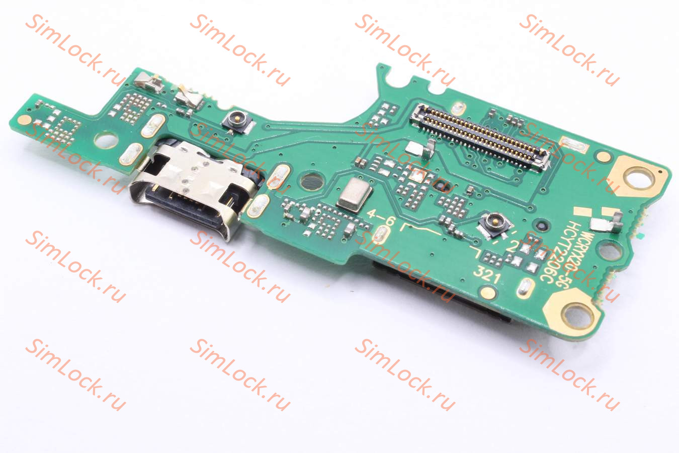 Нижняя плата (шлейф) Honor 50 Lite с разъемом зарядки, К-4