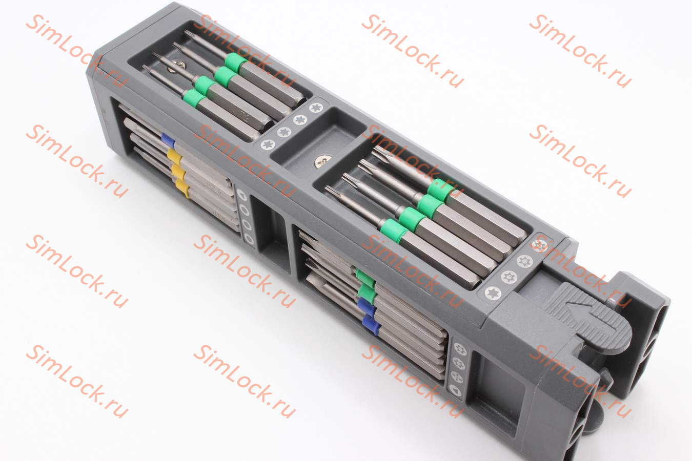 Отвертка 32 в 1, магнитные биты, алюминиевый бокс, пинцет, лопатка
