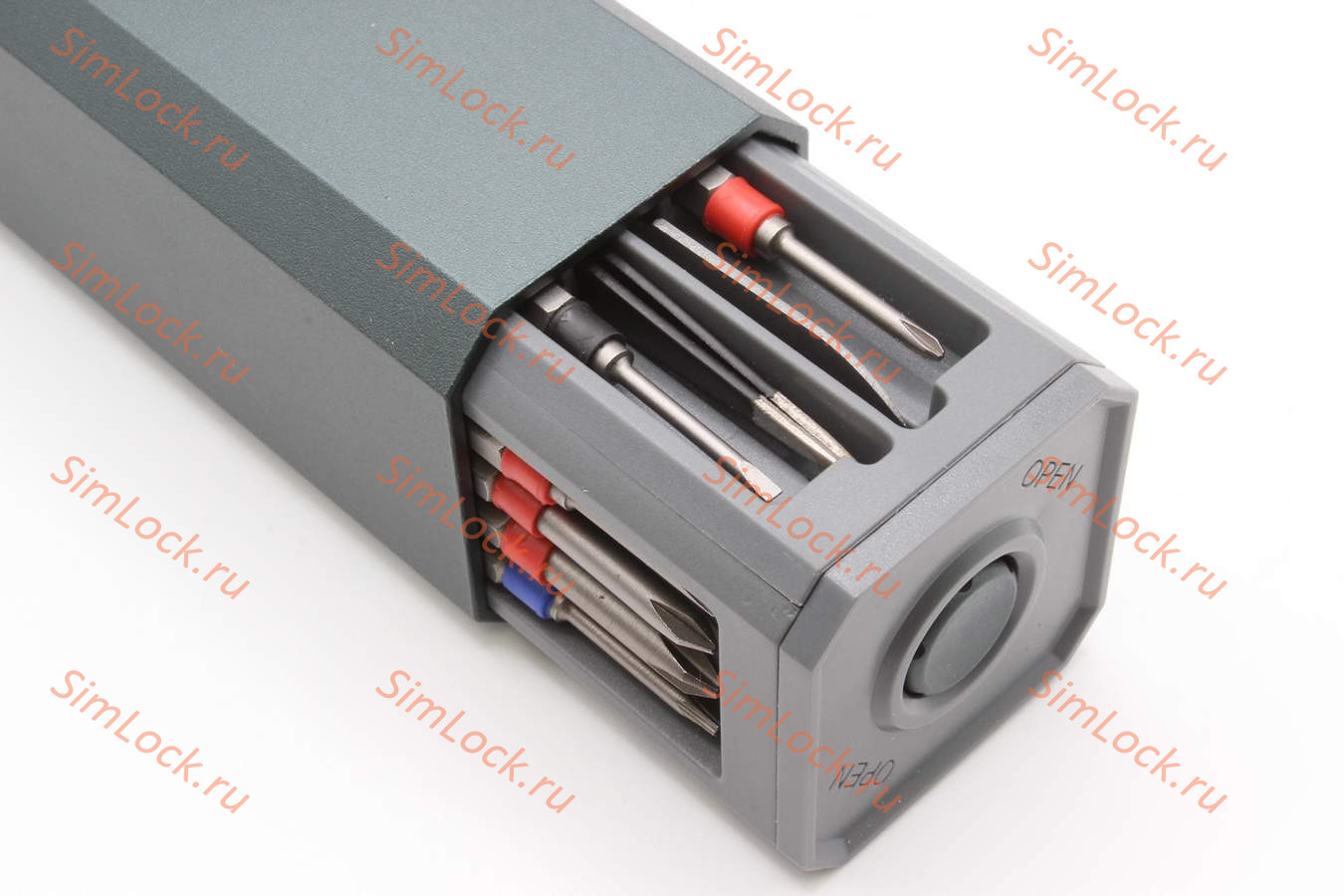 Отвертка 32 в 1, магнитные биты, алюминиевый бокс, пинцет, лопатка