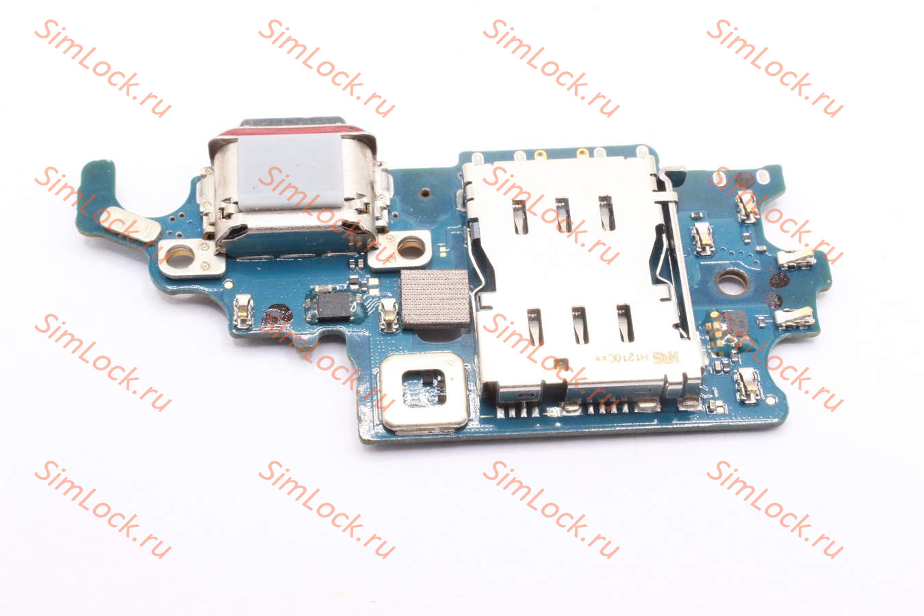 Нижняя плата (шлейф) Samsung G991B Galaxy S21 с разъемом зарядки и считывателем SIM, К-1
