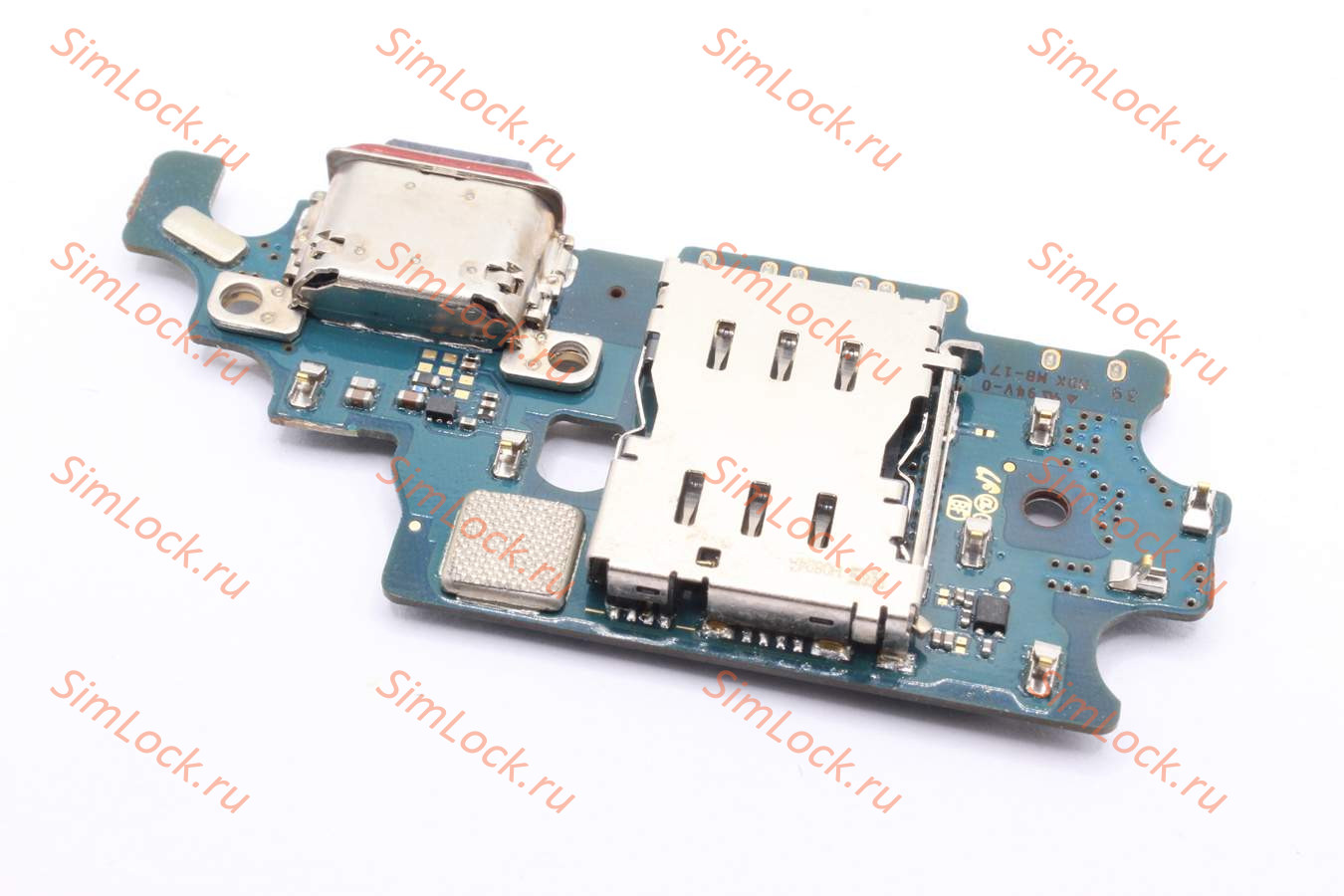 Нижняя плата (шлейф) Samsung G996B Galaxy S21 Plus с разъемом зарядки и считывателем SIM, К-1