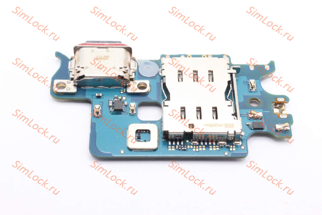 Нижняя плата (шлейф) Samsung S901B Galaxy S22 с разъемом зарядки и считывателем SIM, К-1