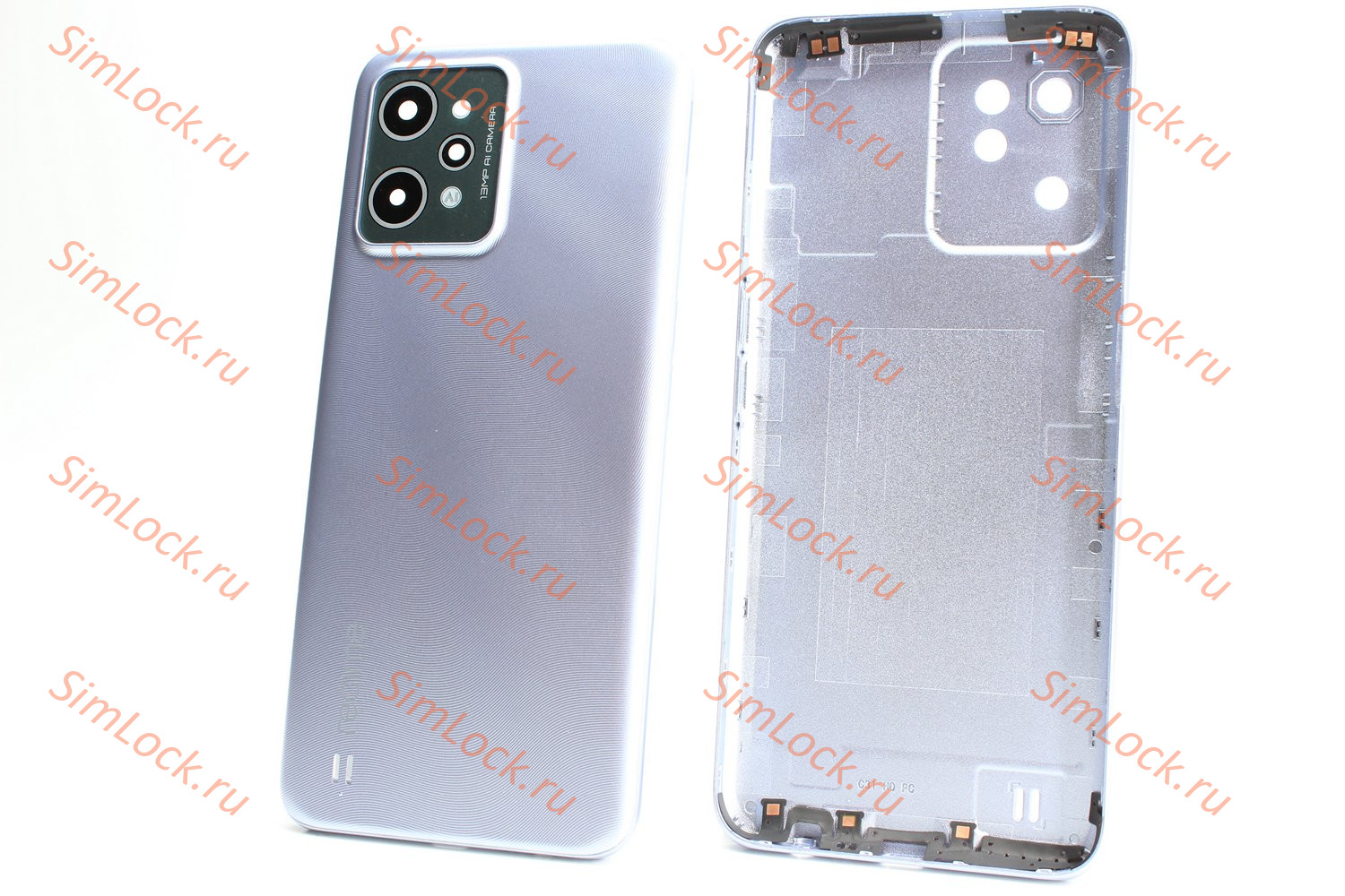 Задняя крышка Realme C31 (RMX3501) со стеклом камеры, серебристый, К-1