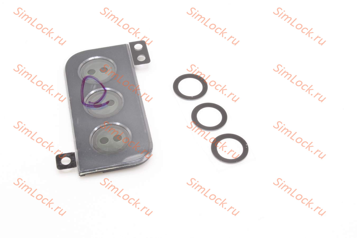 Стекло камеры Samsung G991B/G996B Galaxy S21/S21 Plus с черной рамкой