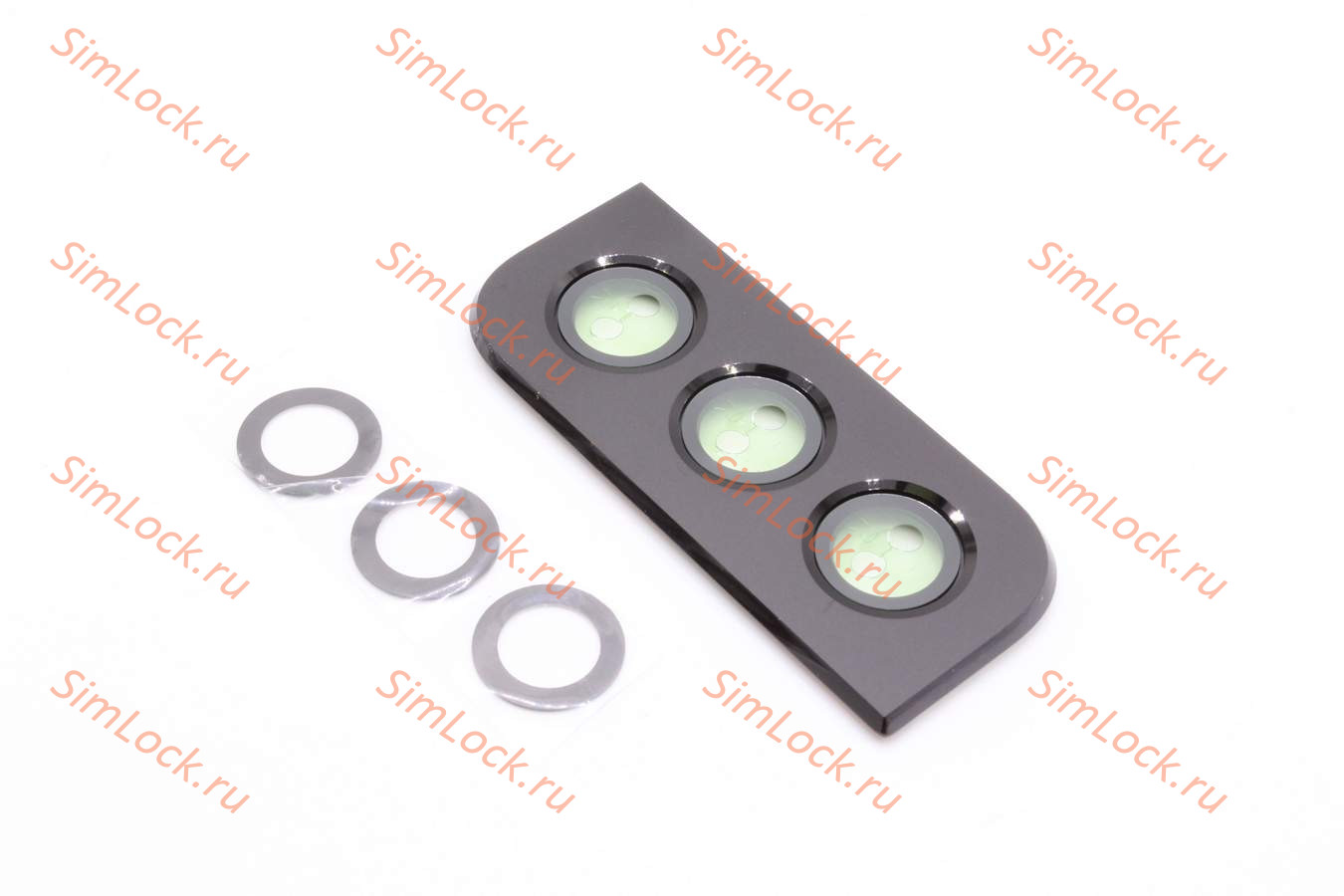 Стекло камеры Samsung S901B/S906B Galaxy S22/S22 Plus с черной рамкой