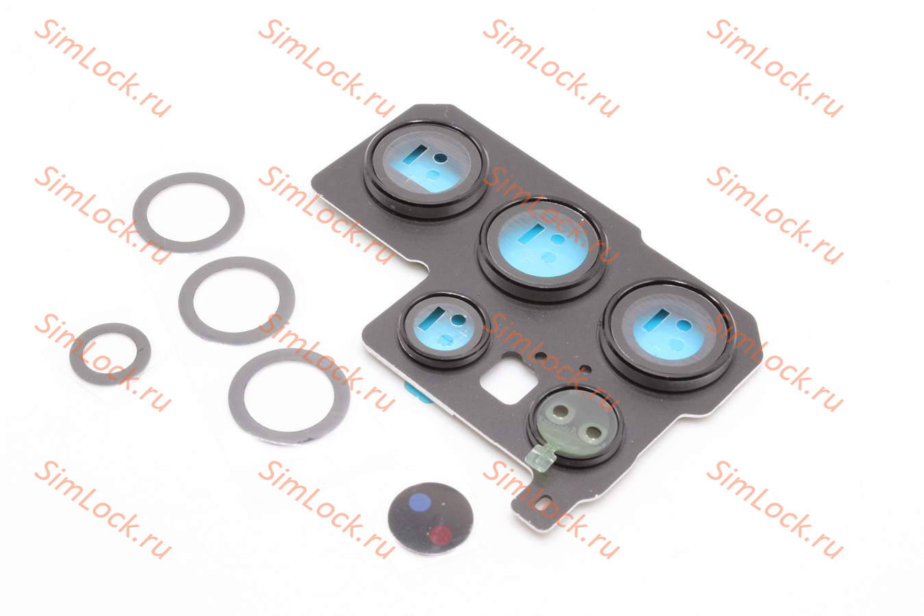 Стекло камеры Samsung S908B Galaxy S22 Ultra с черной рамкой