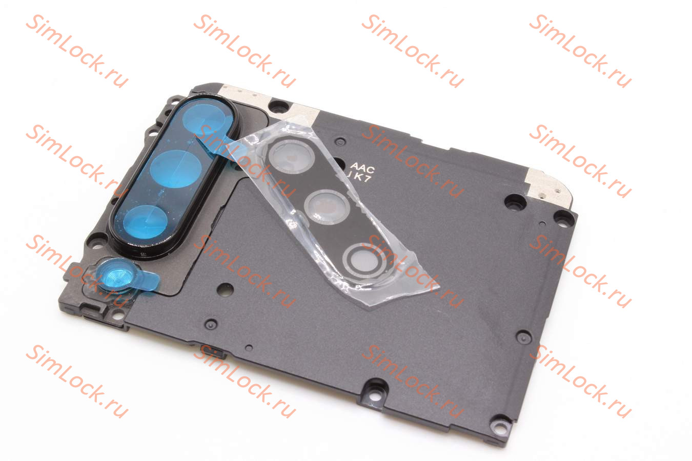 Стекло камеры Xiaomi Mi A3, с черной рамкой