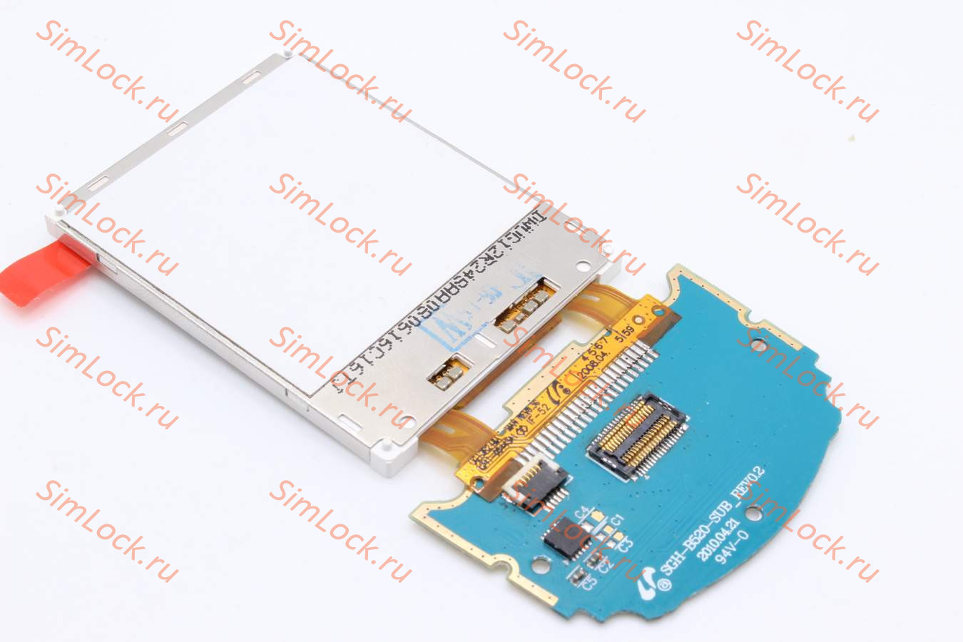 Дисплей Samsung B520 модуль в сборе с подложкой верхней клавиатуры