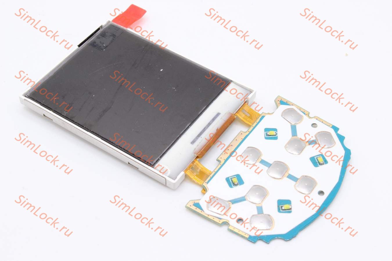 Дисплей Samsung B520 модуль в сборе с подложкой верхней клавиатуры