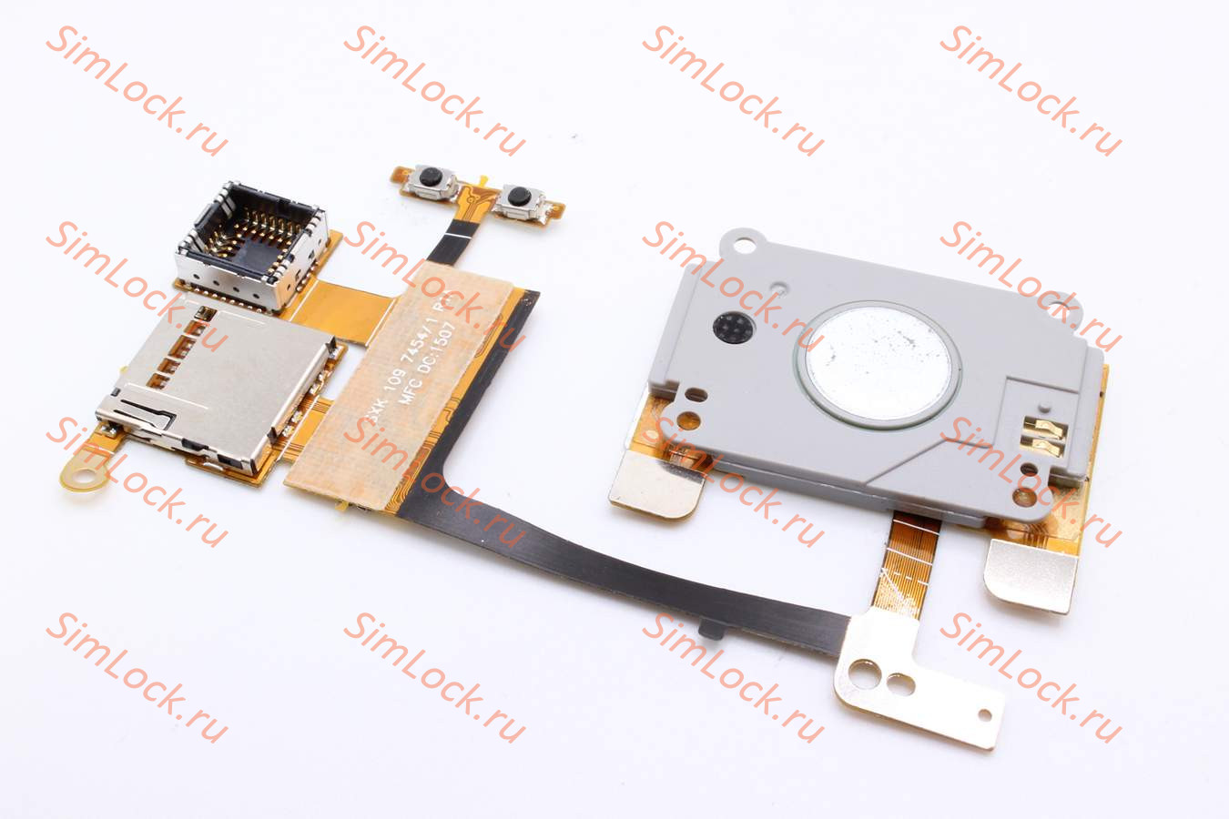 Шлейф Sony Ericsson S500 / W580 - на камеру, с подложкой верхней клавиатуры, считывателем M2, широкий разъем, ориг