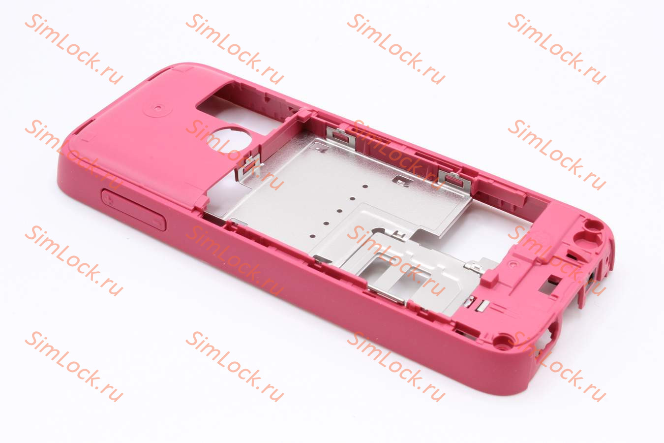 Nokia 3500 classic - средняя часть в сборе с разъемом и микрофоном, цвет PINK, оригинал