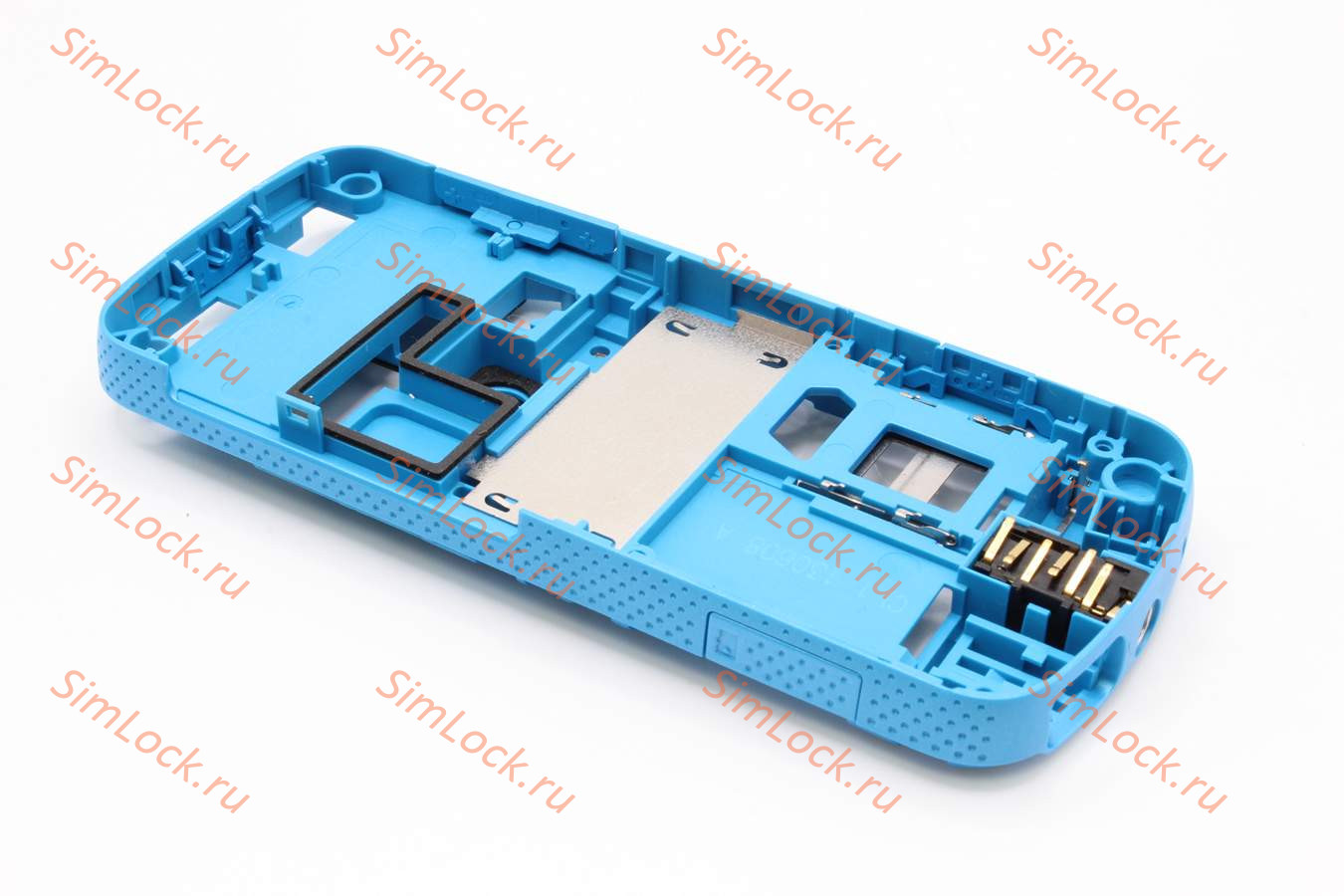 Nokia 5320 - средняя часть с разъемами, кнопк. громк, звонком, дверцей карты SD, микрофоном, цвет BLUE, оригинал