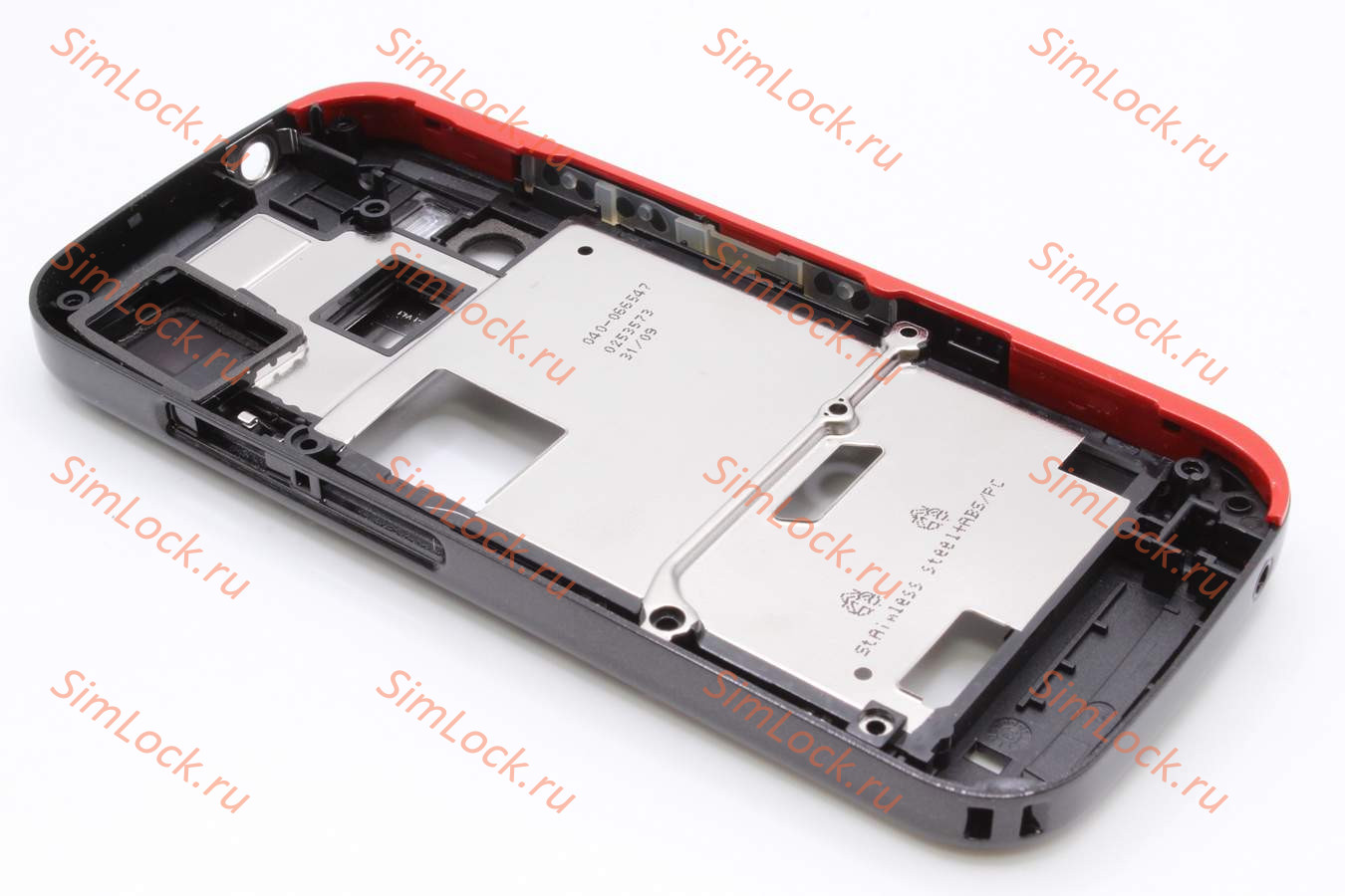 Nokia 5730 - средняя часть в сборе с динамиком и разъемом зарядки, BLACK, оригинал