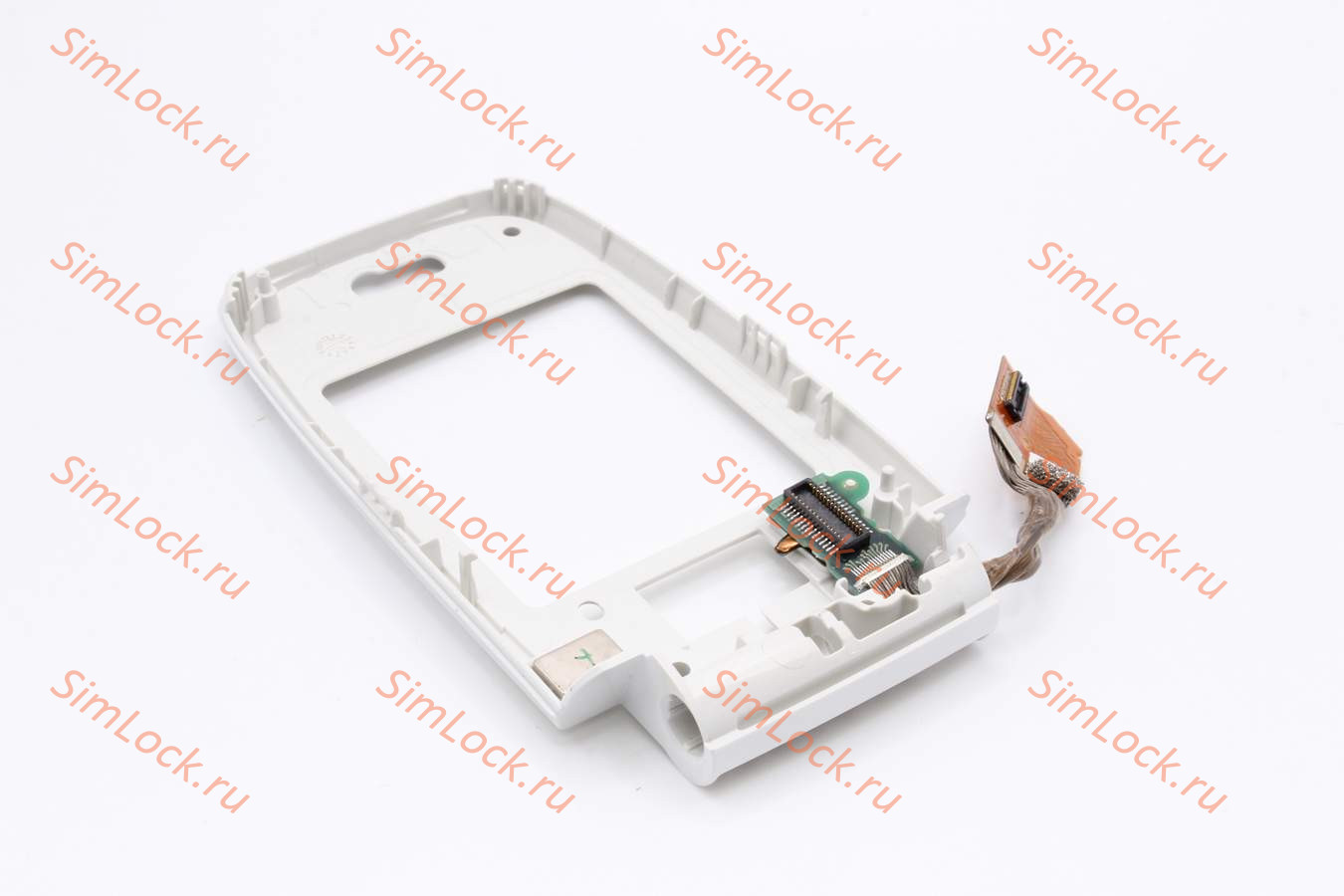 Nokia 6101 - рамка дисплея, цвет белый, в сборе со шлейфом