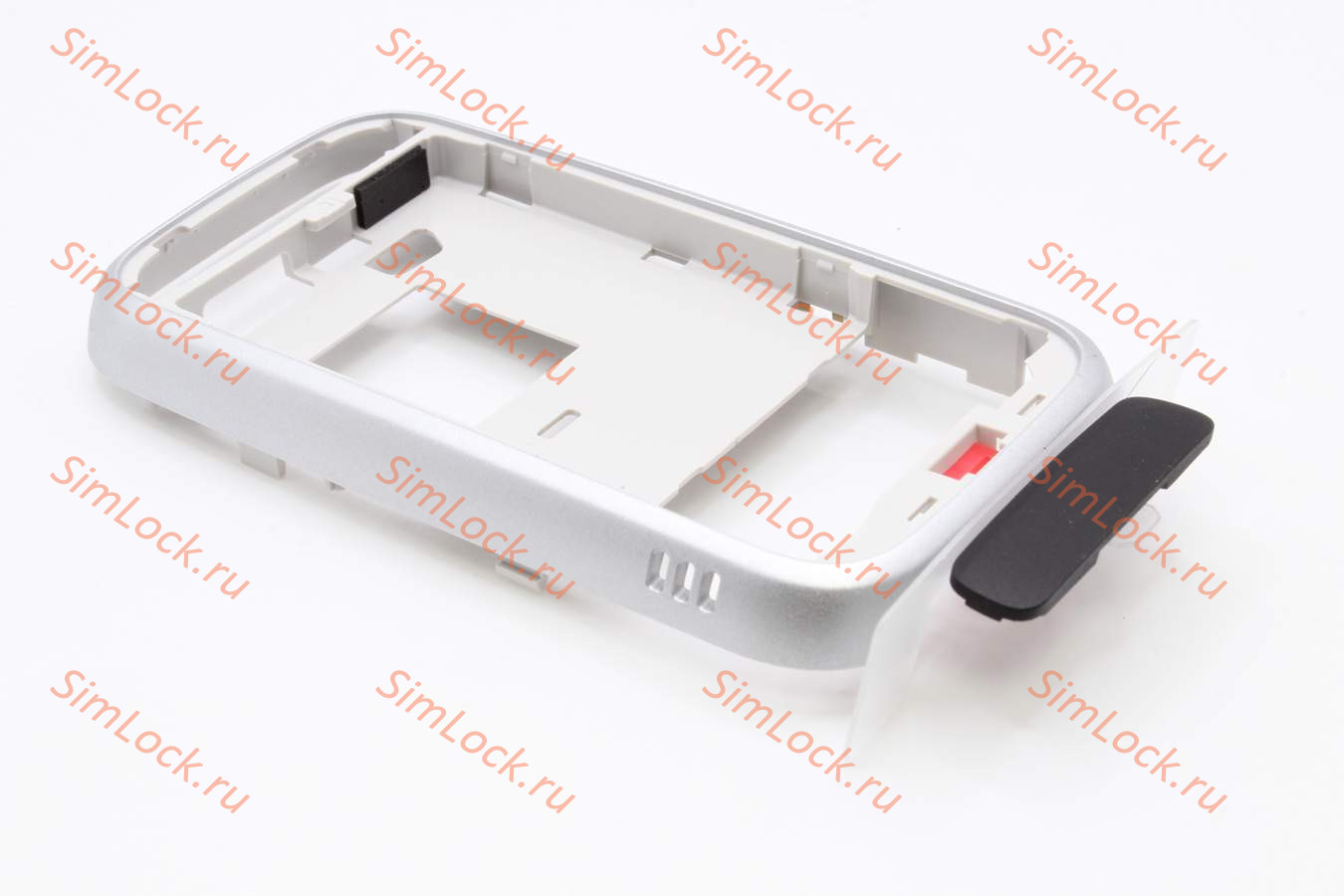 Nokia 6111 - средня часть в сборе с кнопкой крышки аккумулятора, цвет SILVER, оригинал