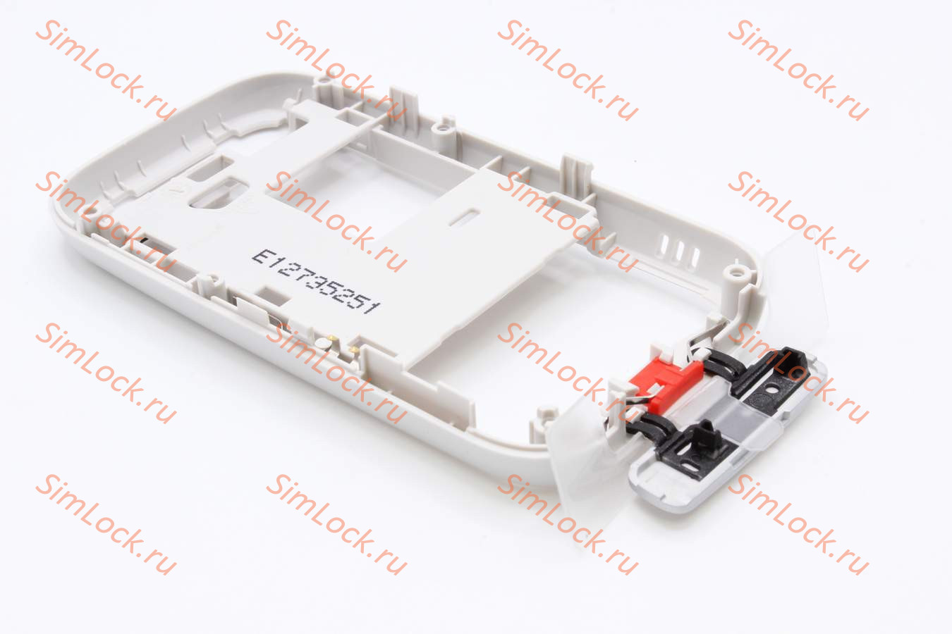 Nokia 6111 - средня часть в сборе с кнопкой крышки аккумулятора, цвет PEARL WHITE, оригинал