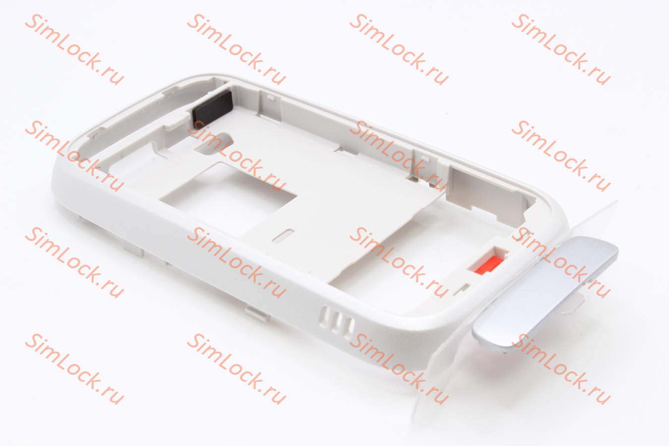 Nokia 6111 - средня часть в сборе с кнопкой крышки аккумулятора, цвет PEARL WHITE, оригинал