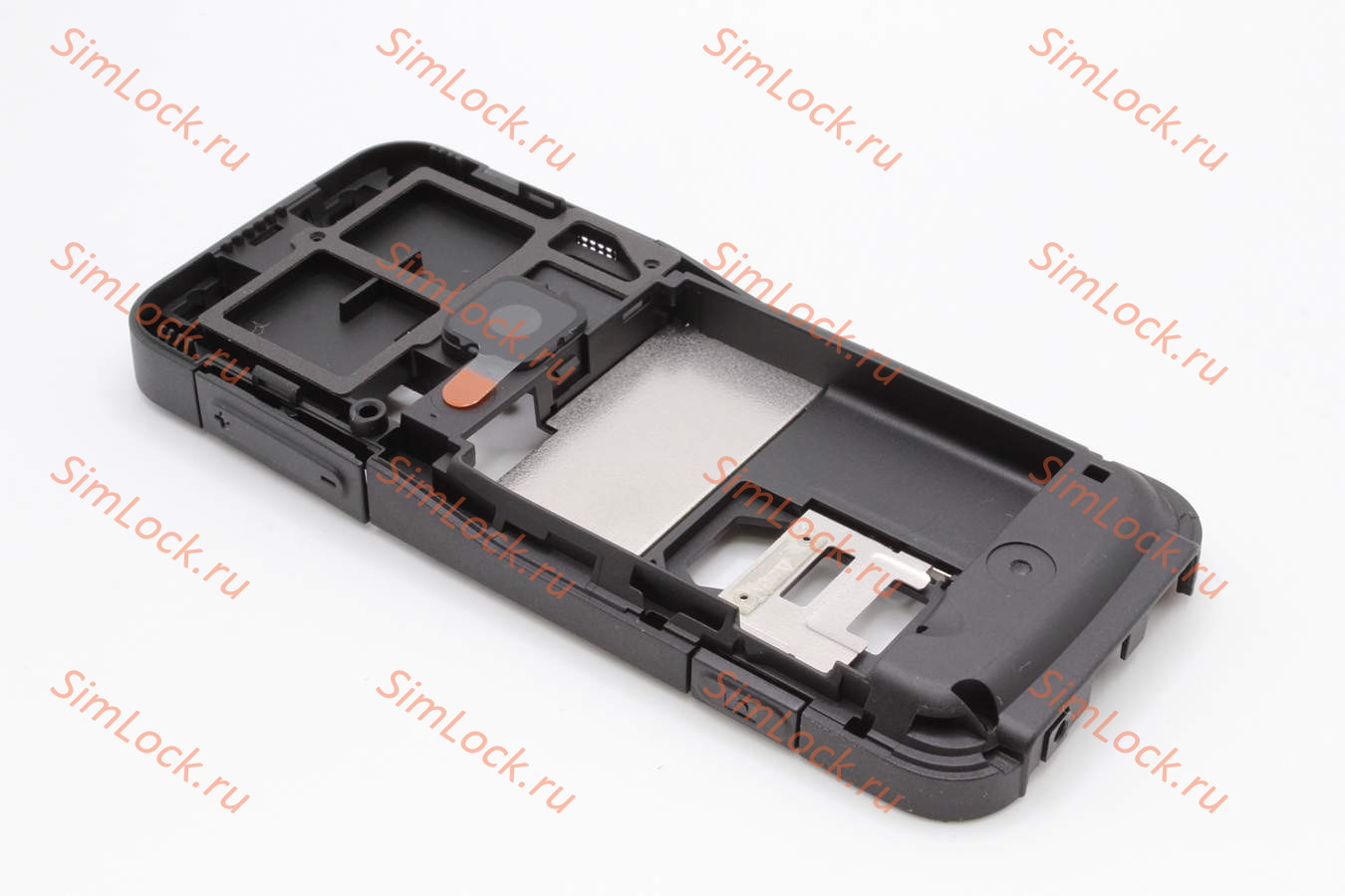 Nokia 6120 classic - средняя часть со звонком, разъемом заряд, микрофоном, дверцей SD, цвет BLACK, оригинал