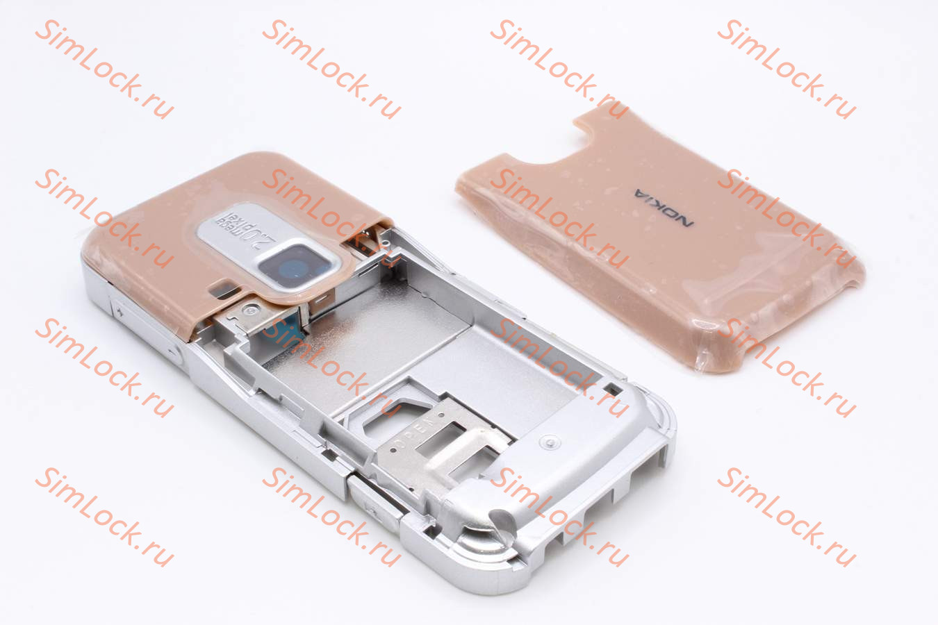 Nokia 6120 classic - средняя часть + розовая задняя панель