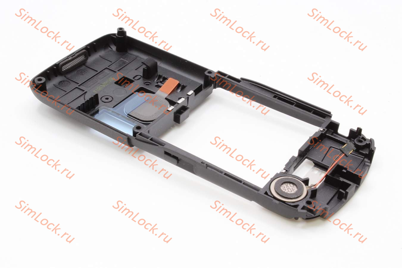 Nokia 6220 classic - средняя часть в сборе с окошком камеры, разъемом и вибромотором, цвет BLACK, оригинал
