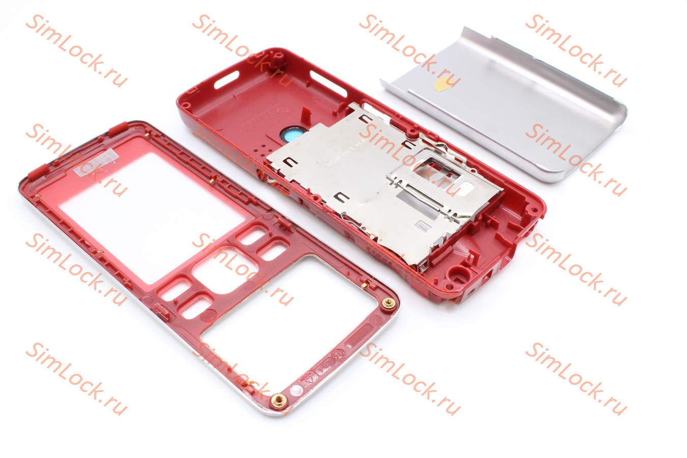 Nokia 6300 - корпус, цвет красный, лицевая панель с экранировкой