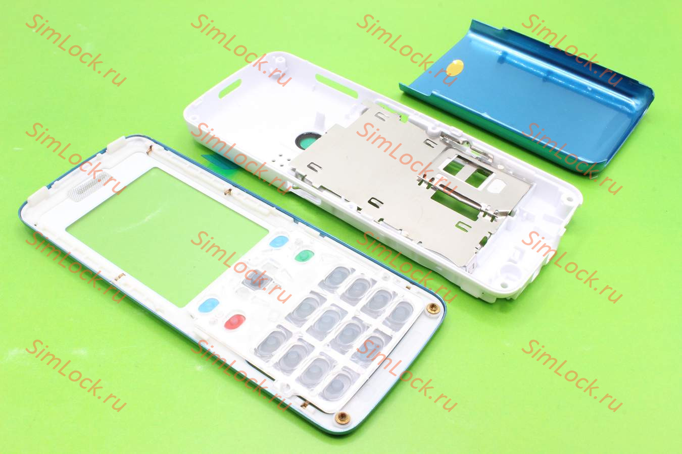 Nokia 6300 - корпус, цвет голубой, лицевая панель с экранировкой