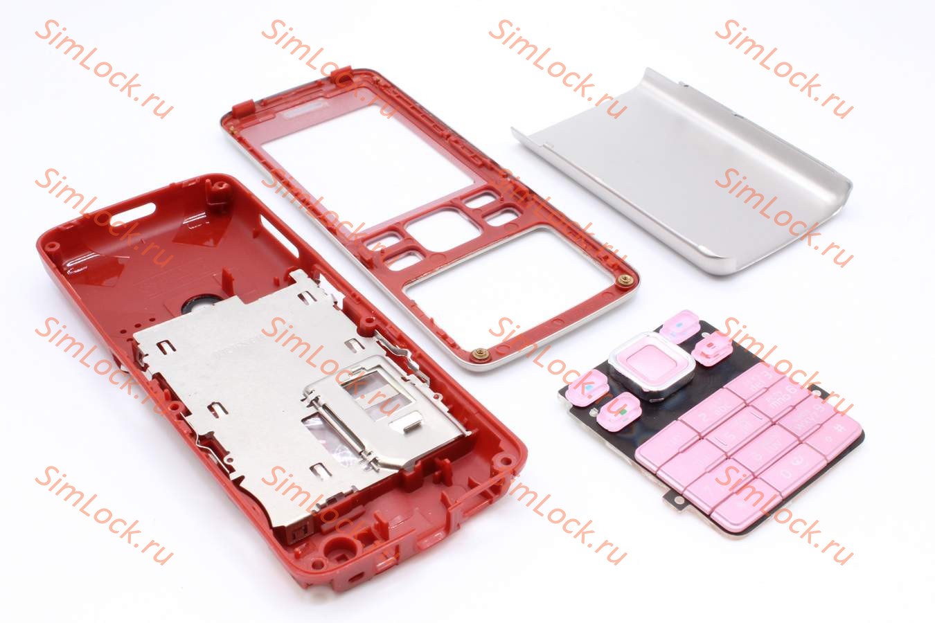 Nokia 6300 - корпус, цвет розовый+красный