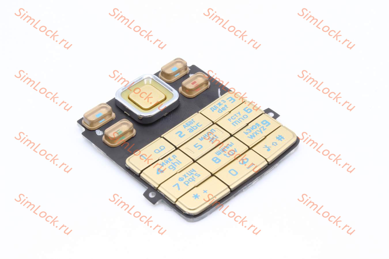 Nokia 6300 - клавиатура, цвет золото, синий текст