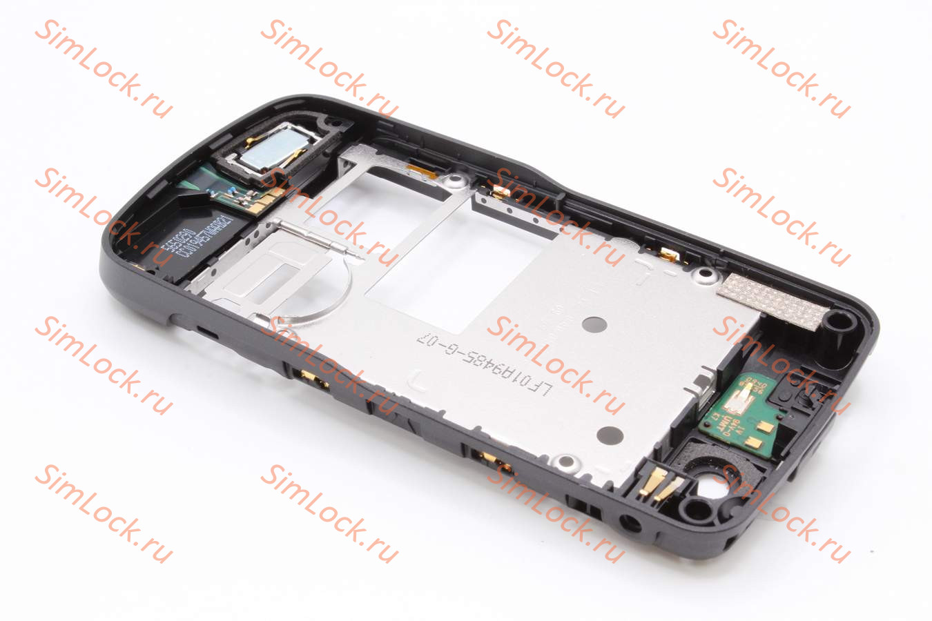 Nokia 6600 slide -средняя часть со вспышкой, аудио и антенным модулем, BLACK, оригинал