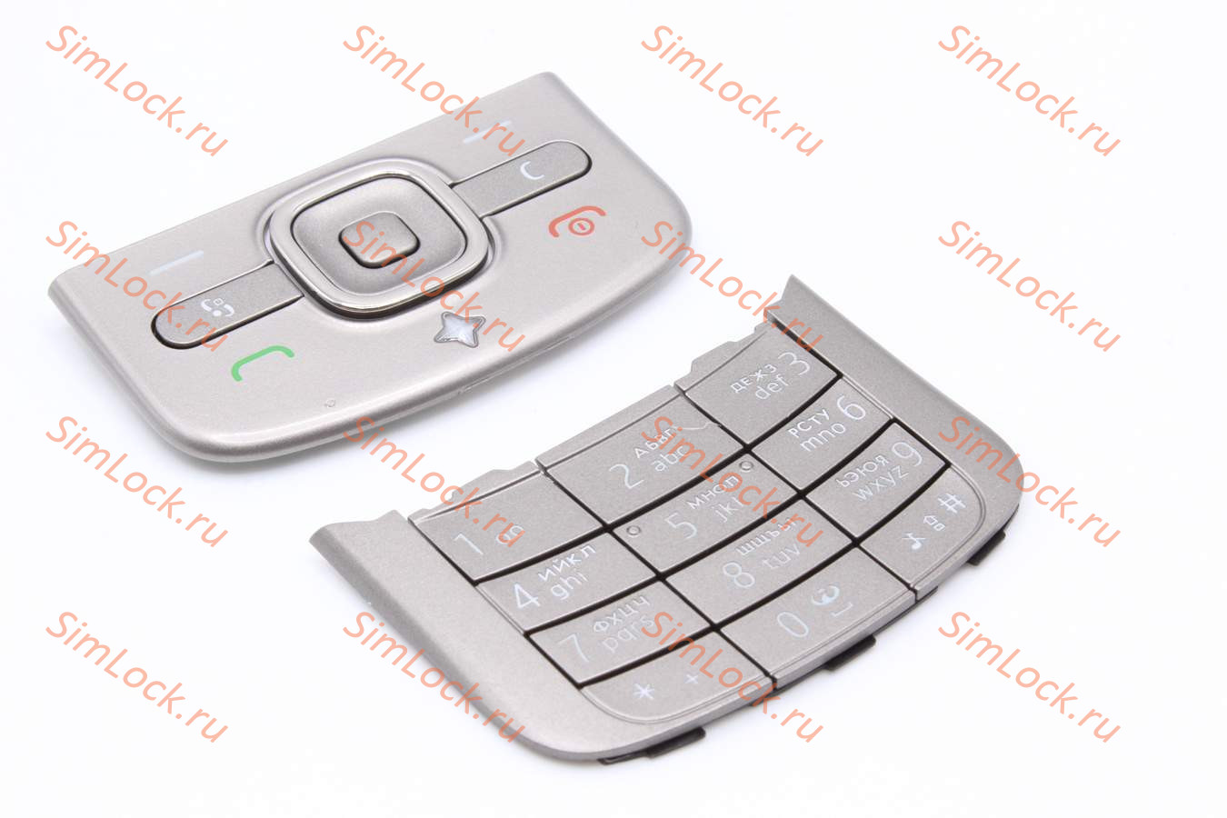 Nokia 6710 navi - клавиатура, верхня и нижняя, цвет коричневый