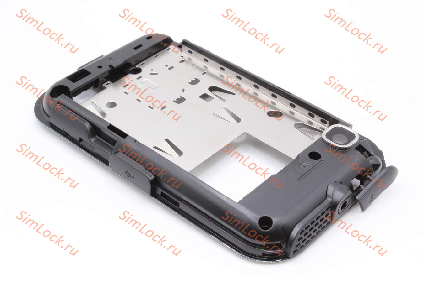 Nokia 6760 slide - средняя часть в сборе со звонком, разъемами, кнопками и др. компонентами, BLACK, оригинал