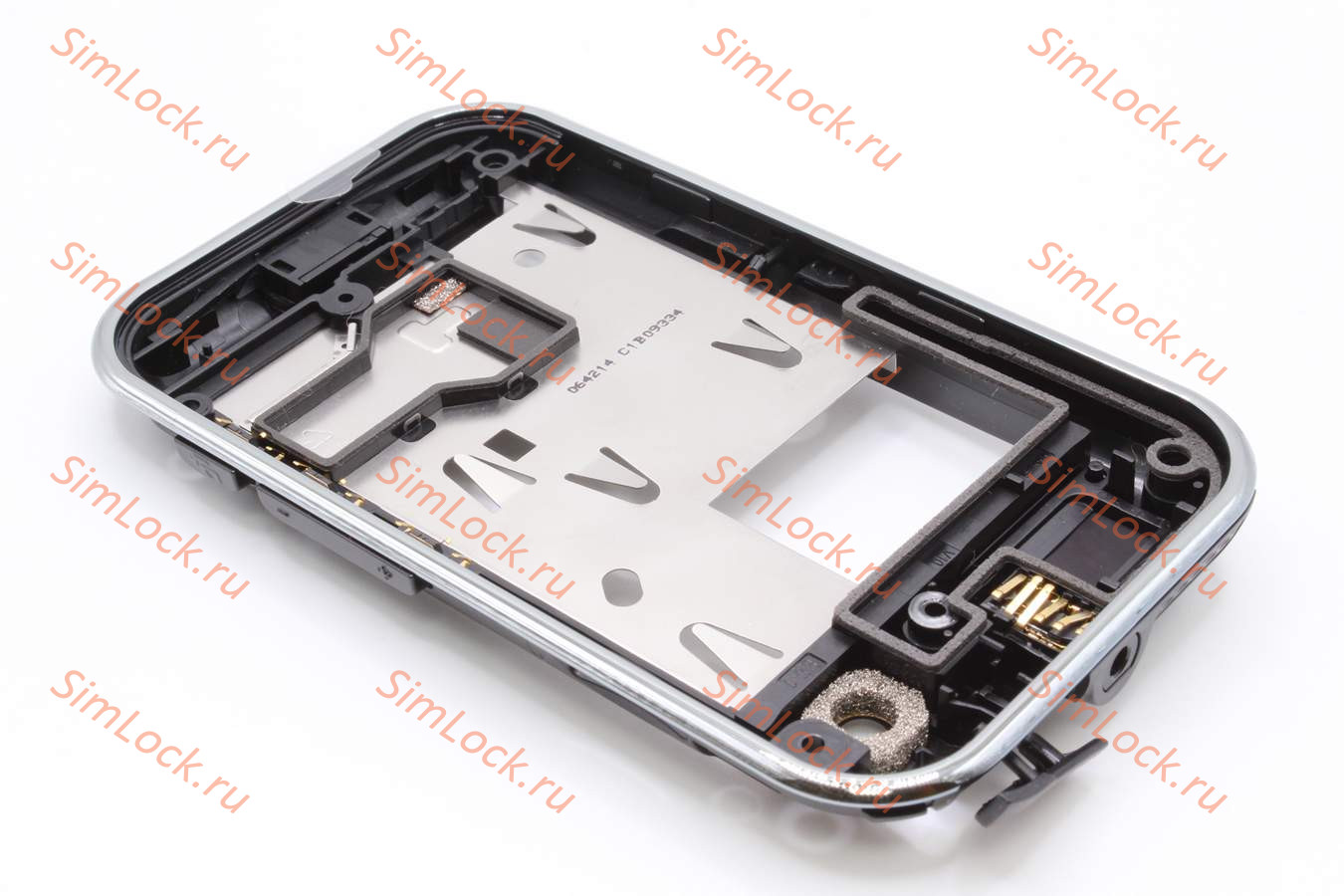 Nokia 6760 slide - средняя часть в сборе со звонком, разъемами, кнопками и др. компонентами, BLACK, оригинал