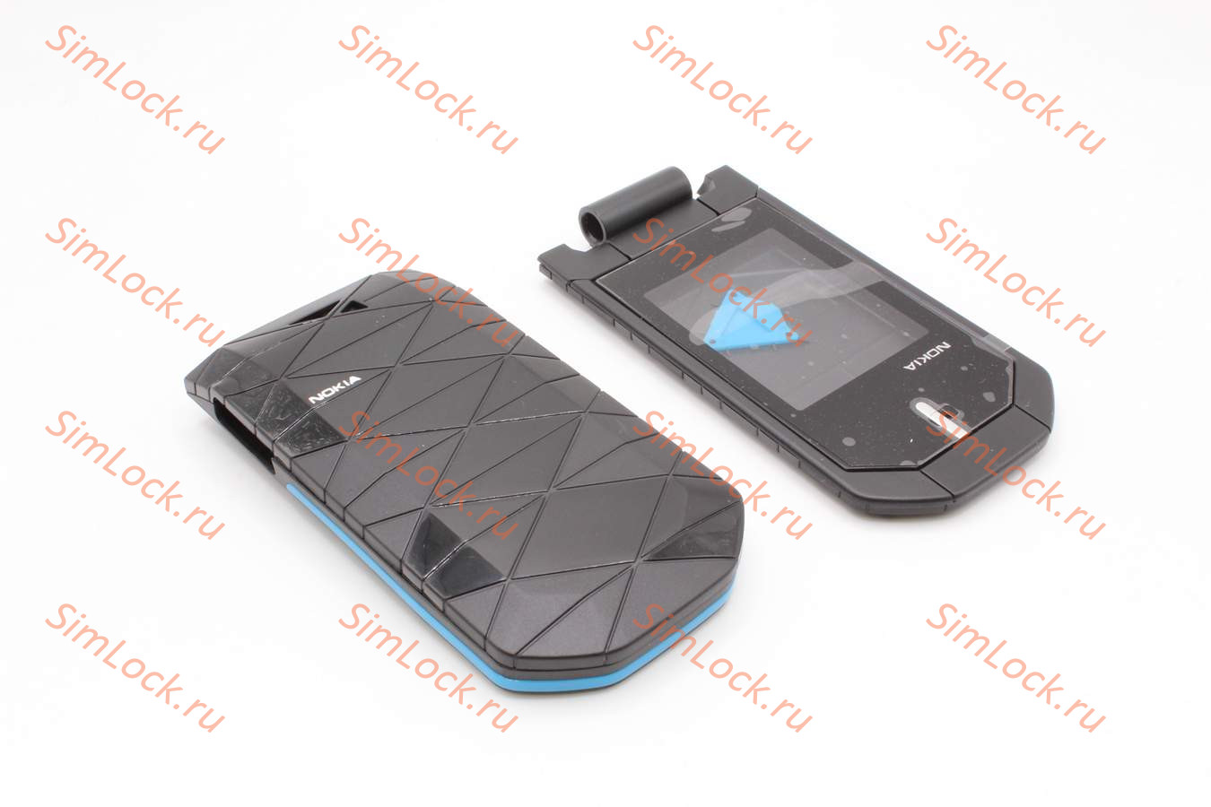 Nokia 7070 - корпус, цвет черный+синий, кш