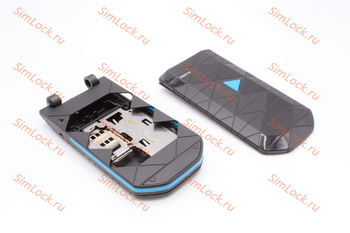 Nokia 7070 - корпус, цвет черный+синий, кш