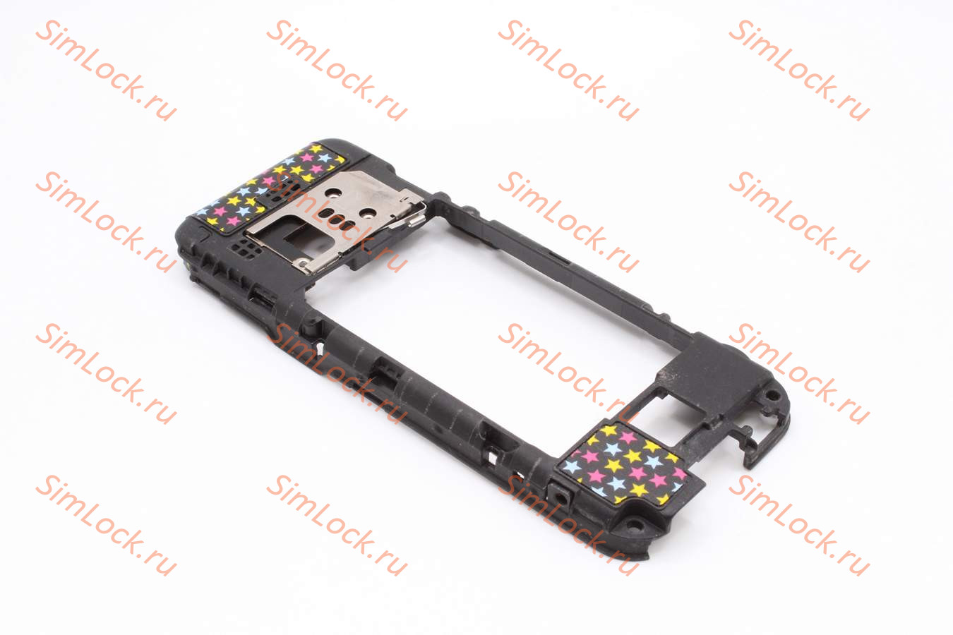 Nokia 7210 supernova - средняя часть корпуса с динамиками, разъемом зарядки и вибромотором