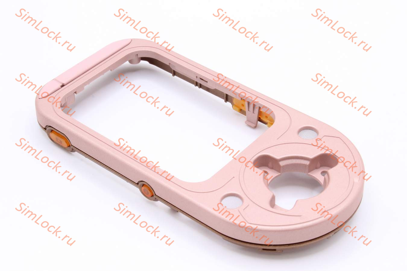 Nokia 7373 - средняя часть в сборе с кнопками камеры, вкл. питания и громкости, PINK, оригинал