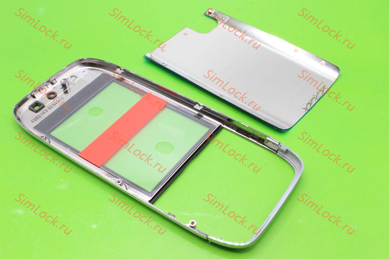 Nokia E75 - лицевая панель c черным стеклом и панелью АКБ