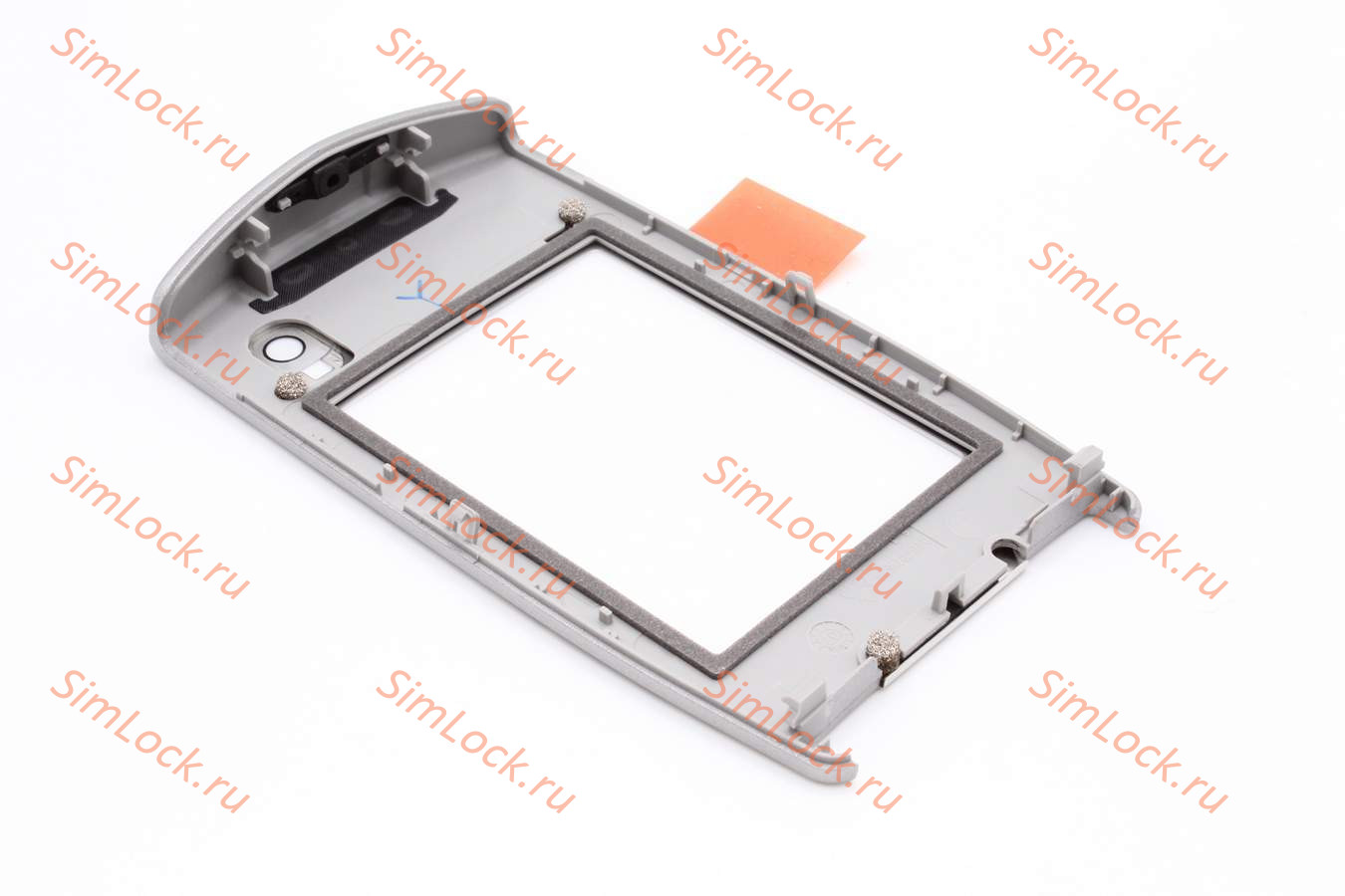 Nokia N71 - внутренняя верхняя панель с защитным стеклом дисплея, SILVER, оригинал