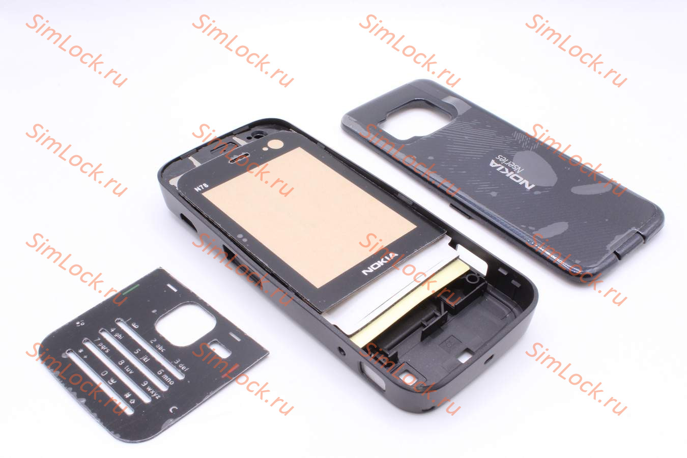 Nokia N78 - корпус, цвет черный+черный