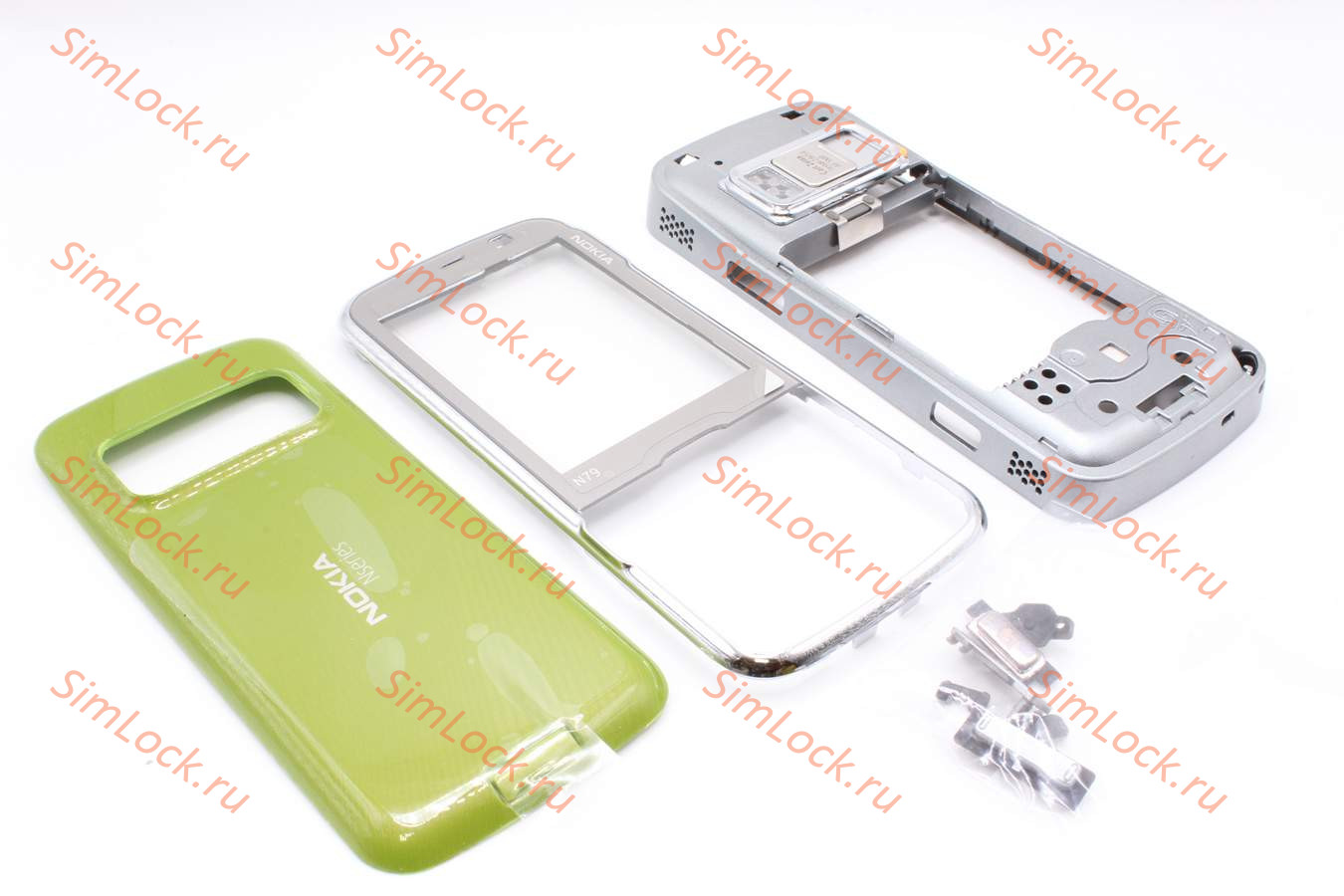 Nokia N79 - корпус, цвет серый+зеленый