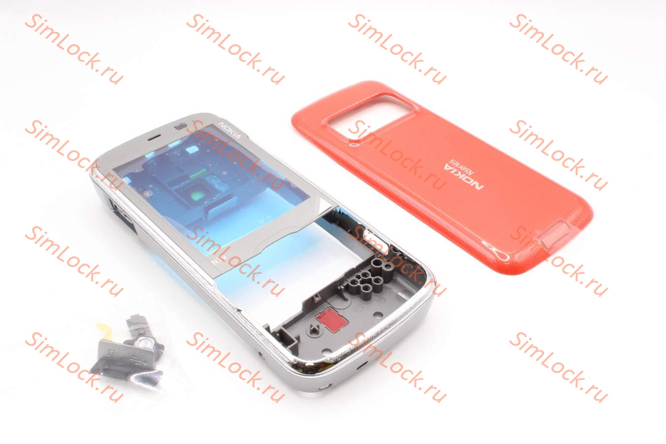 Nokia N79 - корпус, цвет серый+красный