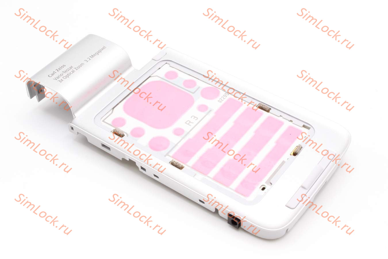 Nokia N93i - внутренняя панель нижней части, с подложкой клавиатуры, микрофоном и разъемом зарядки, SILVER, оригинал