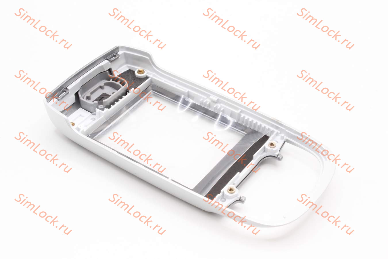 Samsung D500 - верхняя часть корпуса c защитным стеклом (цвет - silver), оригинал