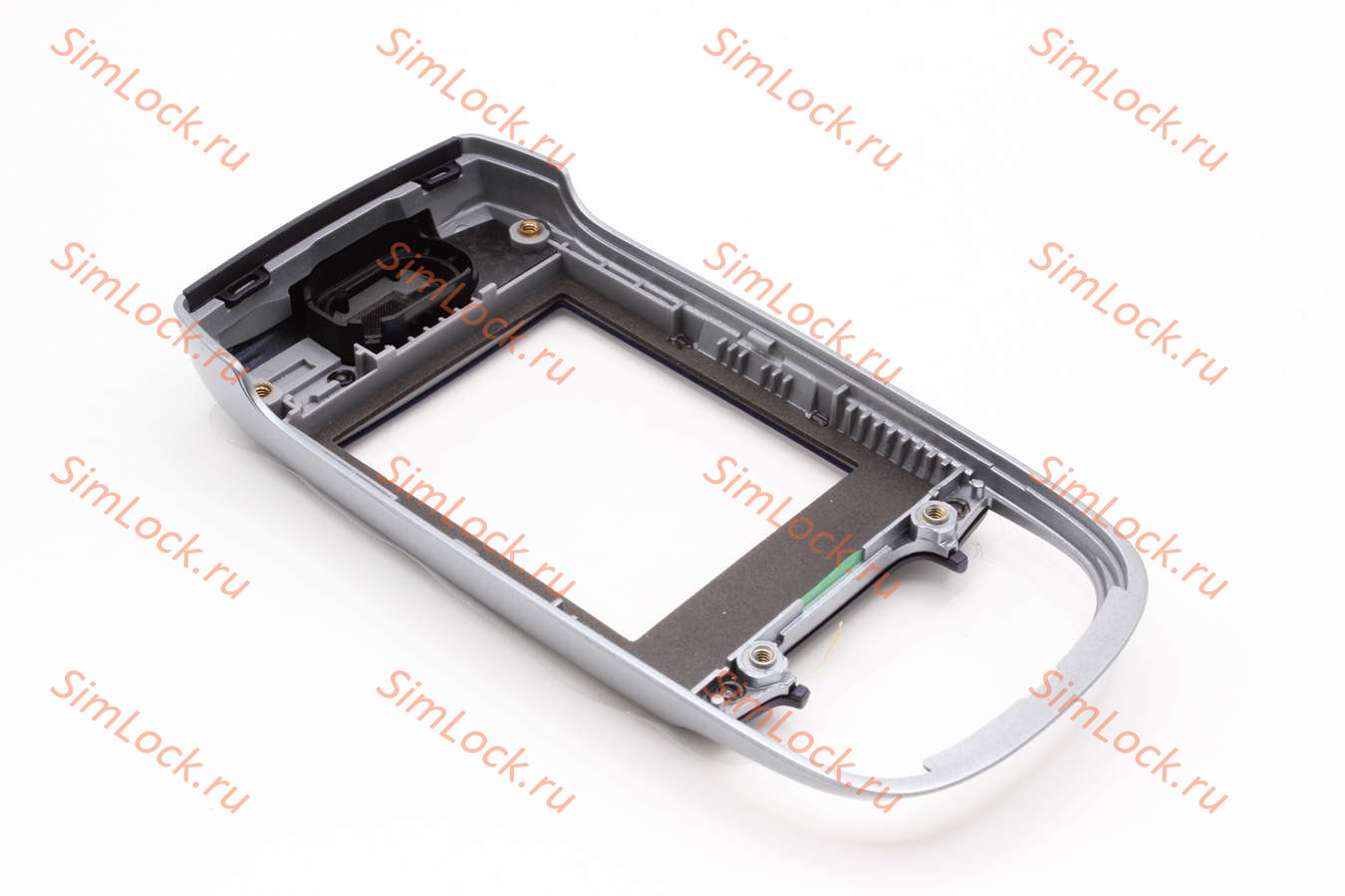 Samsung D500 - верхняя часть корпуса c защитным стеклом (цвет - silver + blue), оригинал