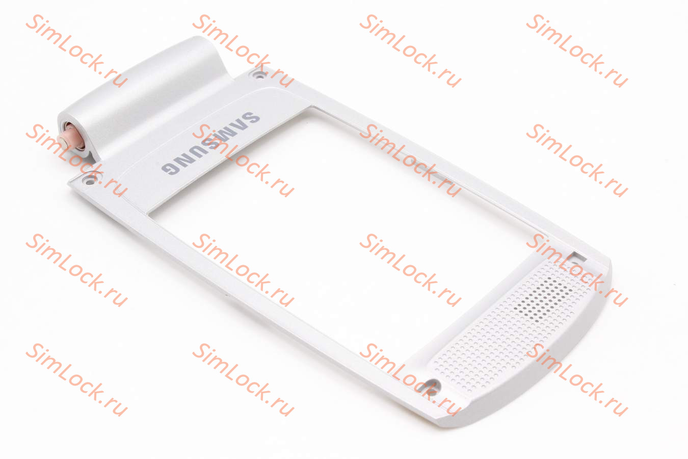 Samsung D830 внутренняя часть флипа с механизиом (цвет - silver), оригинал