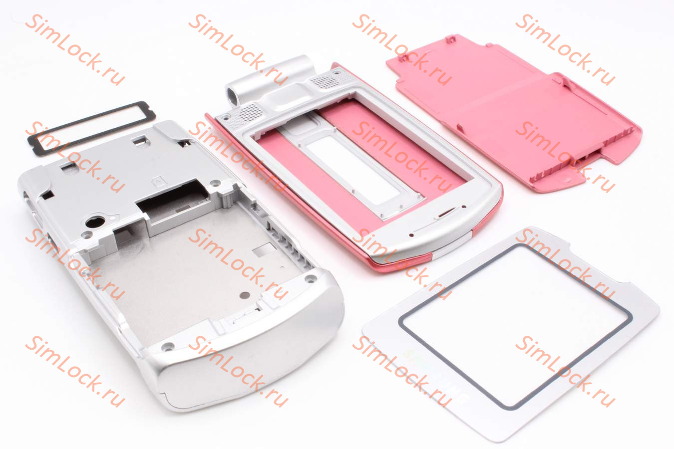 Samsung E490 - корпус, цвет розовый+серый