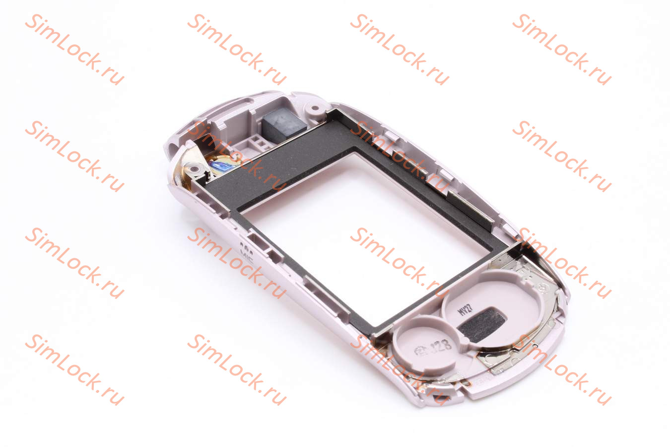 Samsung E530 - нижняя часть флипа в сборе с механизмом (цвет - purple), оригинал